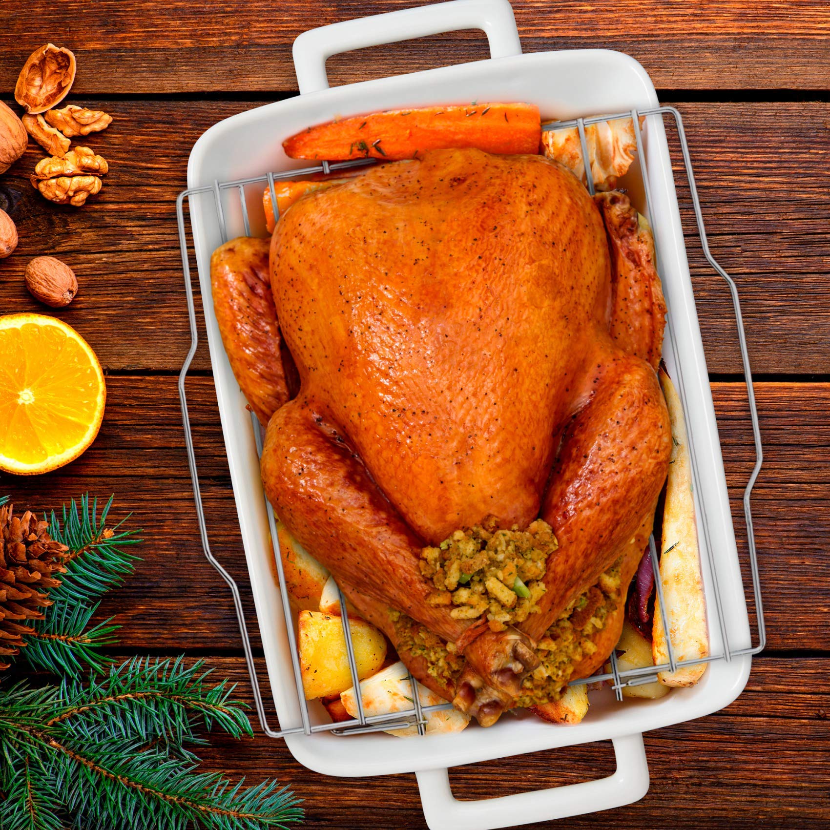 Amazon.com: Norpro Adjustable Roasting Rack Heavy Duty, Adjust To